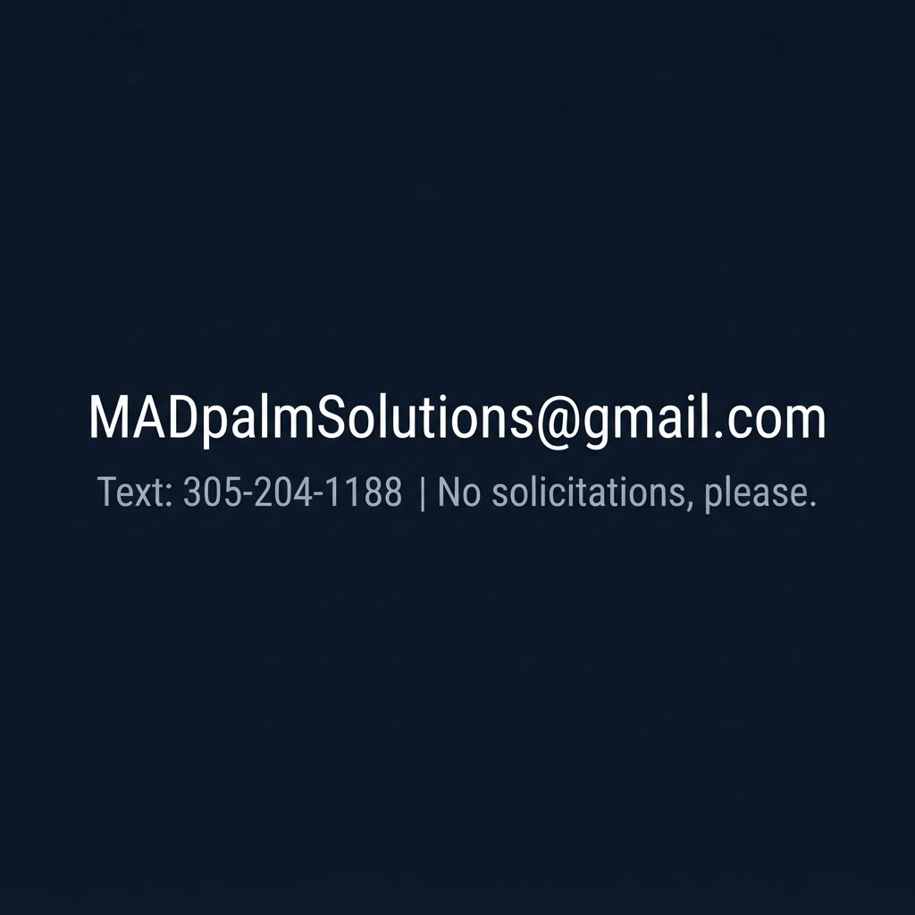 M.A.D Palm Solutions contact information