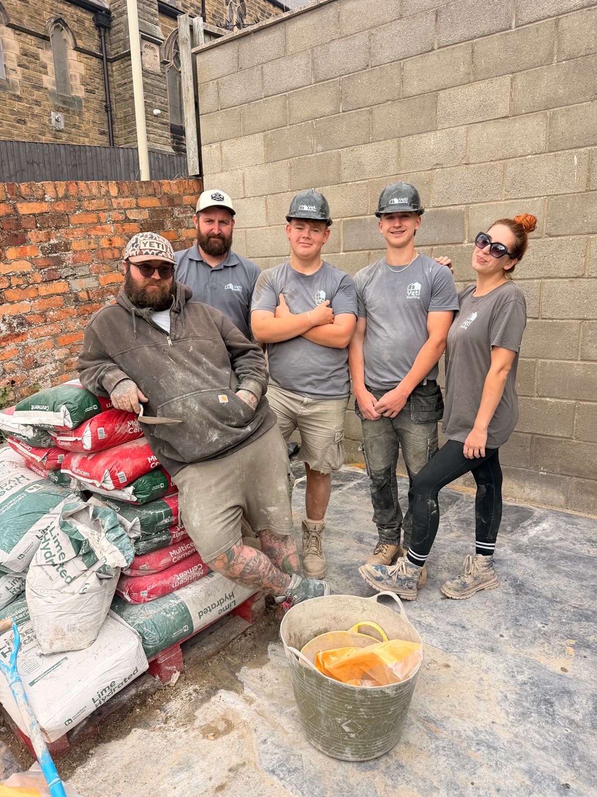 The Yeti Roofing team on-site