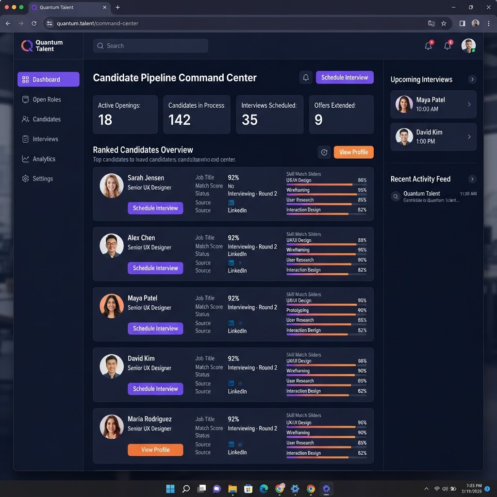 Hiring command center