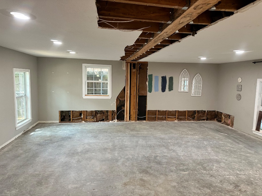 Large Room & Flooring — Interior Remodel in DFW, TX — before photo