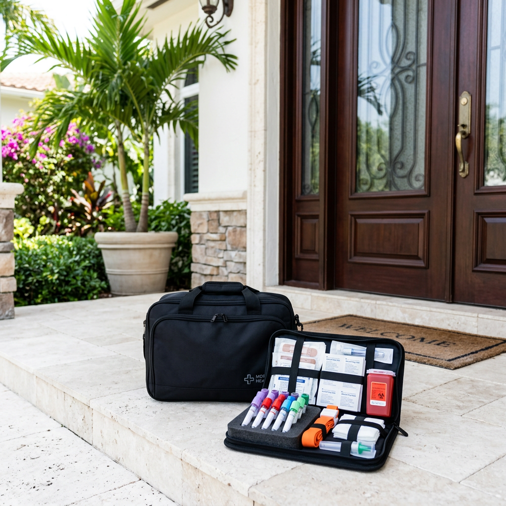 Mobile Phlebotomy in Delray Beach — At-Home Blood Draws from $75, All Panels, Results in 24–48 Hours