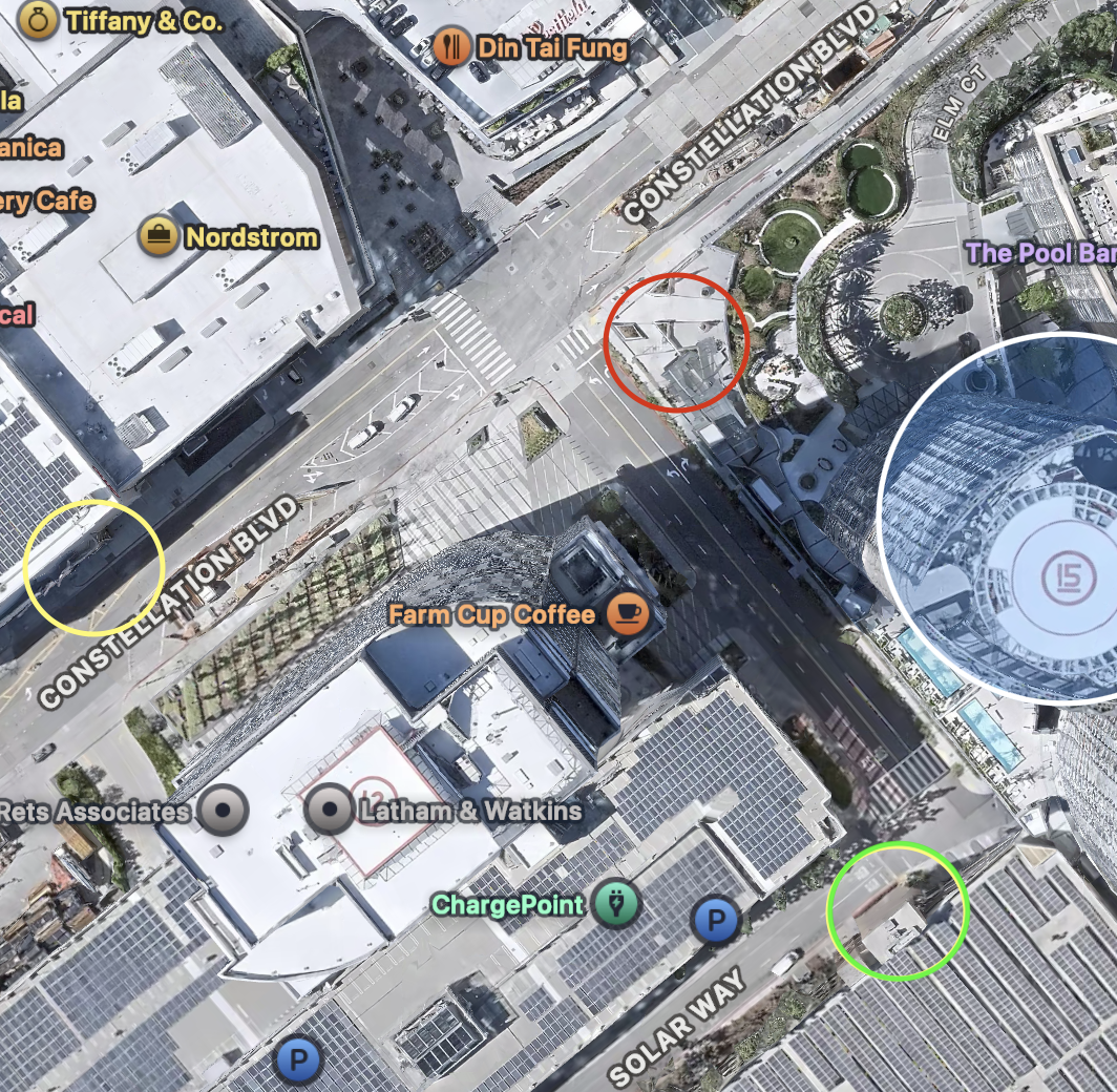 KYU LA Job Fair parking map — Constellation Blvd & Solar Way