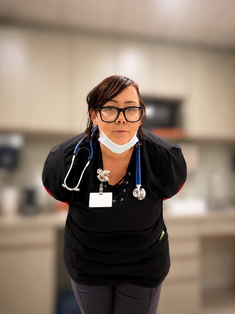 Clinical Confidence Lab healthcare professional in a clinical setting