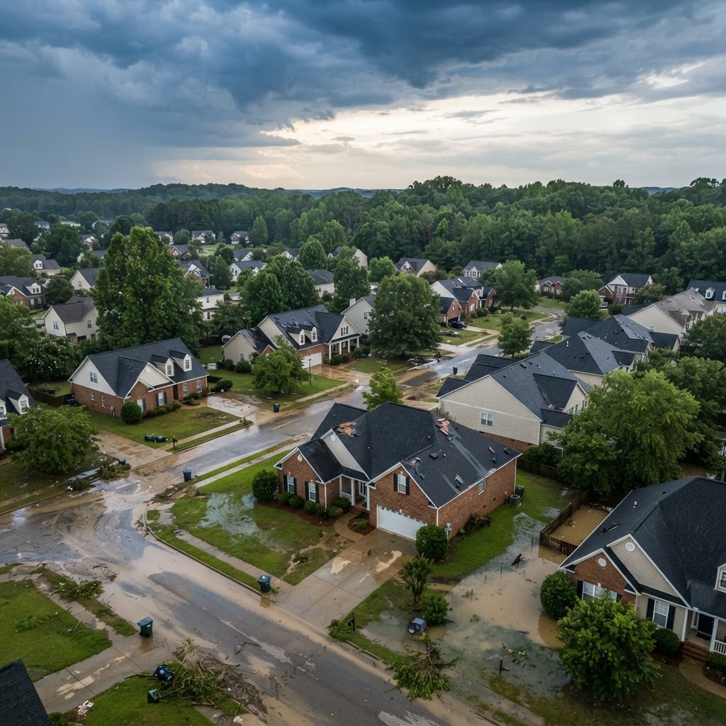 Storm Damage Roof Repair in Wake County, NC — Flash Flood Warning Recovery