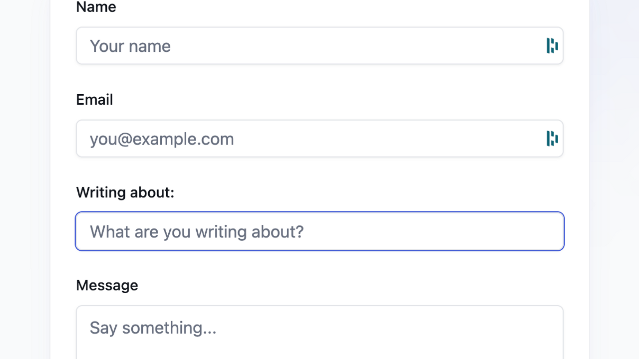 Contact Me template preview