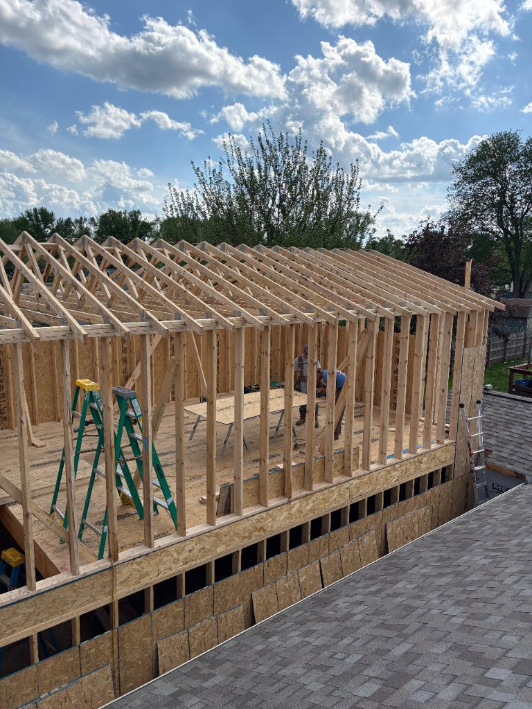 Home addition framing — structural build