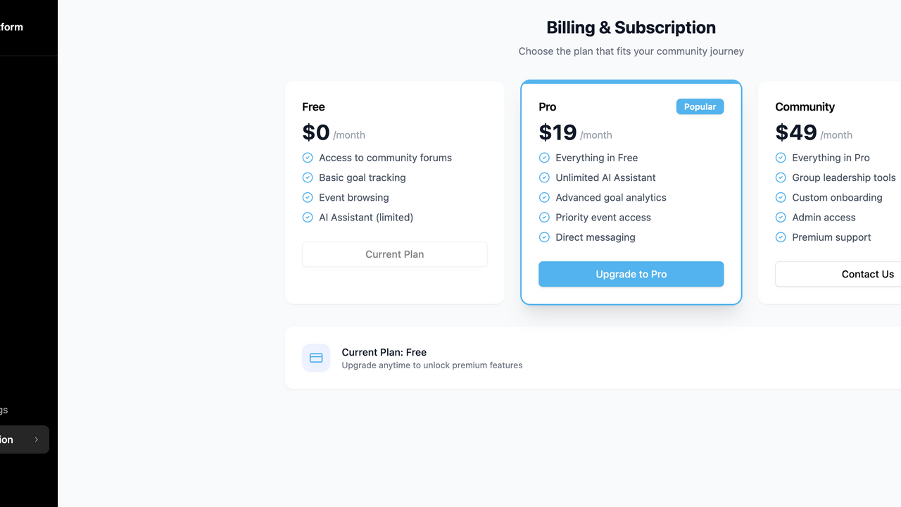 CommunityCore template preview