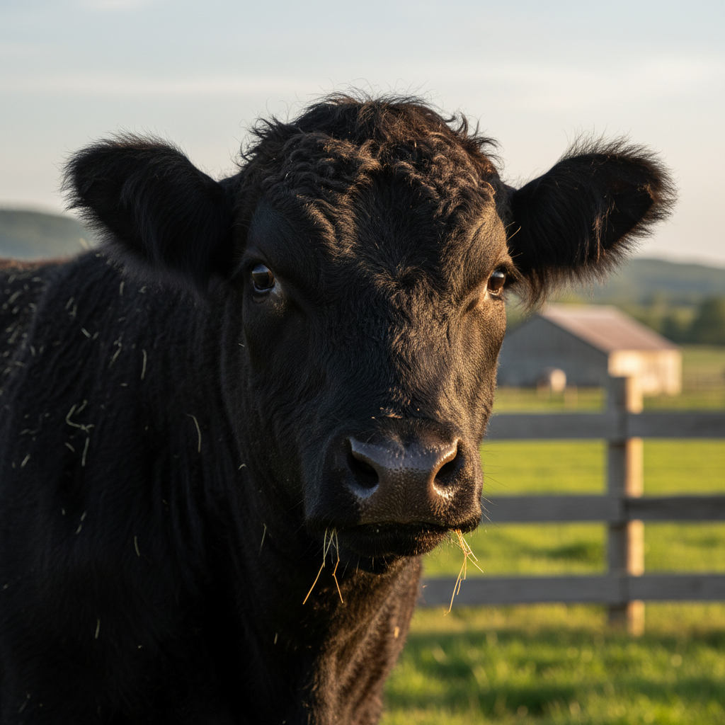 Vaca y ternera Angus