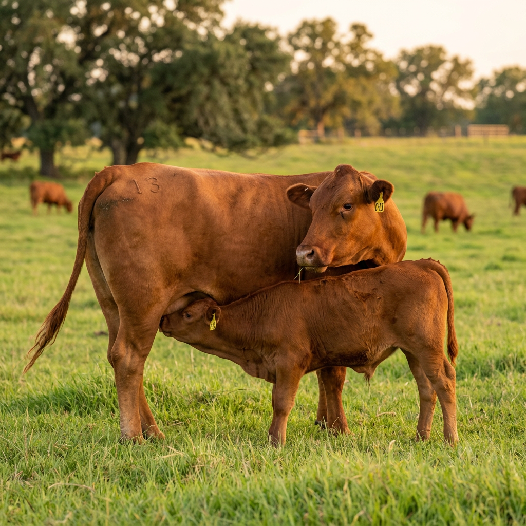 Madre e hijo Beefmaster