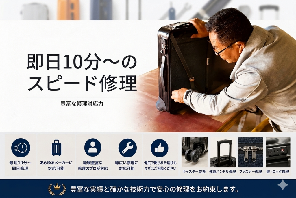 即日10分～修理スピード／豊富な修理対応力