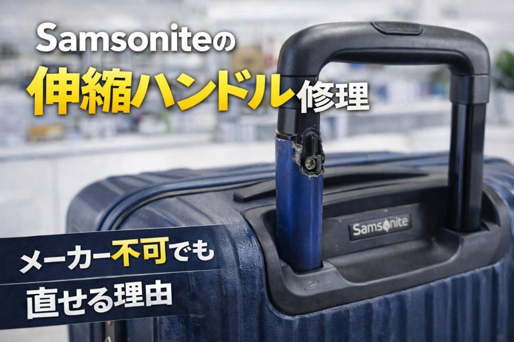 Samsonite の伸縮ハンドル修理｜メーカー不可でも直せる理由
