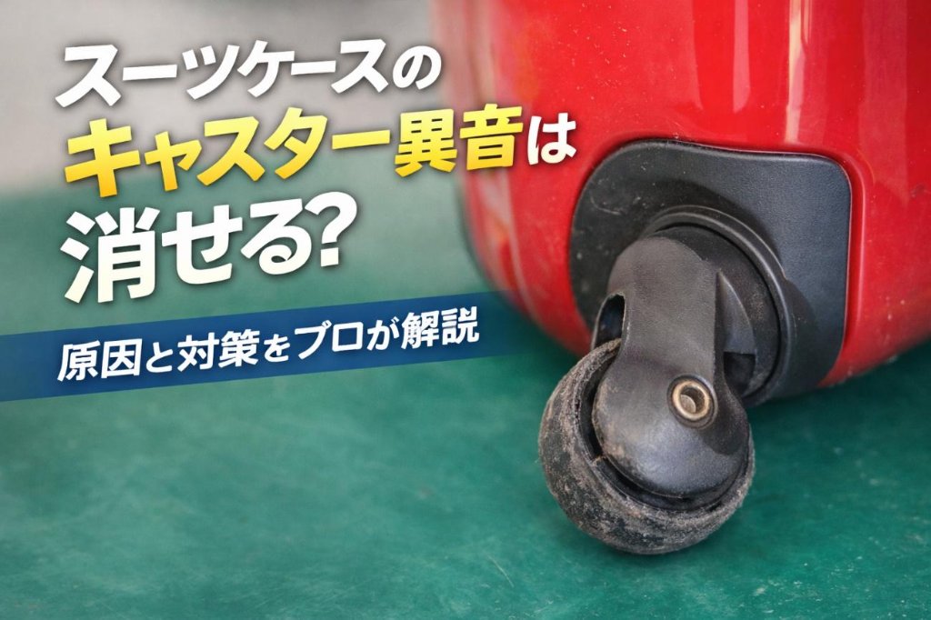 スーツケースのゴロゴロ音は消せる？キャスター異音の原因と対策をプロが解説
