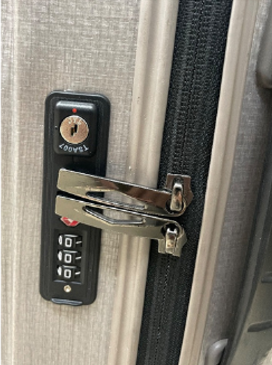 Samsonite コスモライト ロック破損交換(TSAロック修理) 修理後