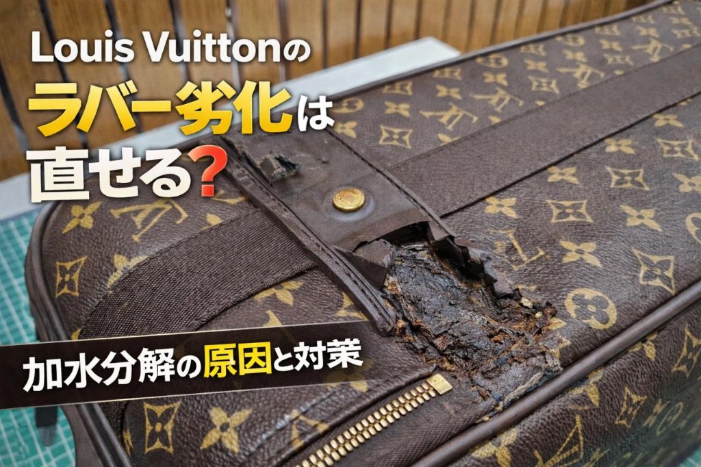 Louis Vuitton のラバー劣化は直せる？加水分解の原因と対策