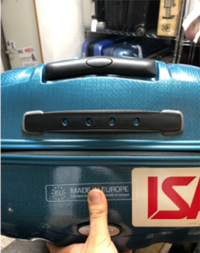Samsonite コスモライト ケースハンドル外れ修理(持ち手補修) 修理後