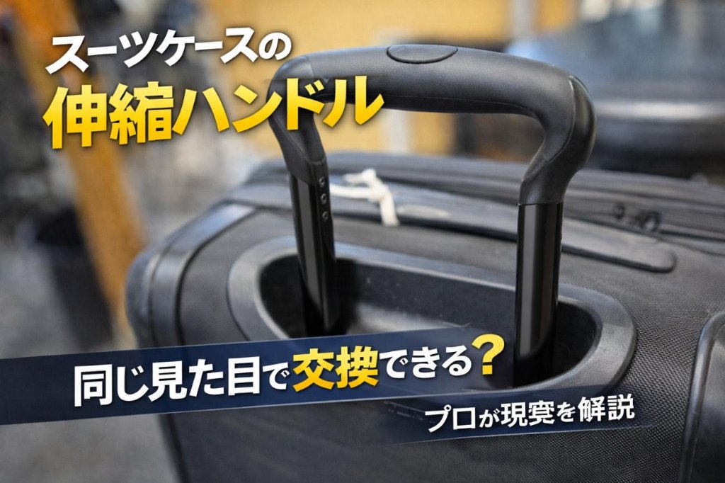 スーツケースの伸縮ハンドルは同じ見た目で交換できる？プロが現実を