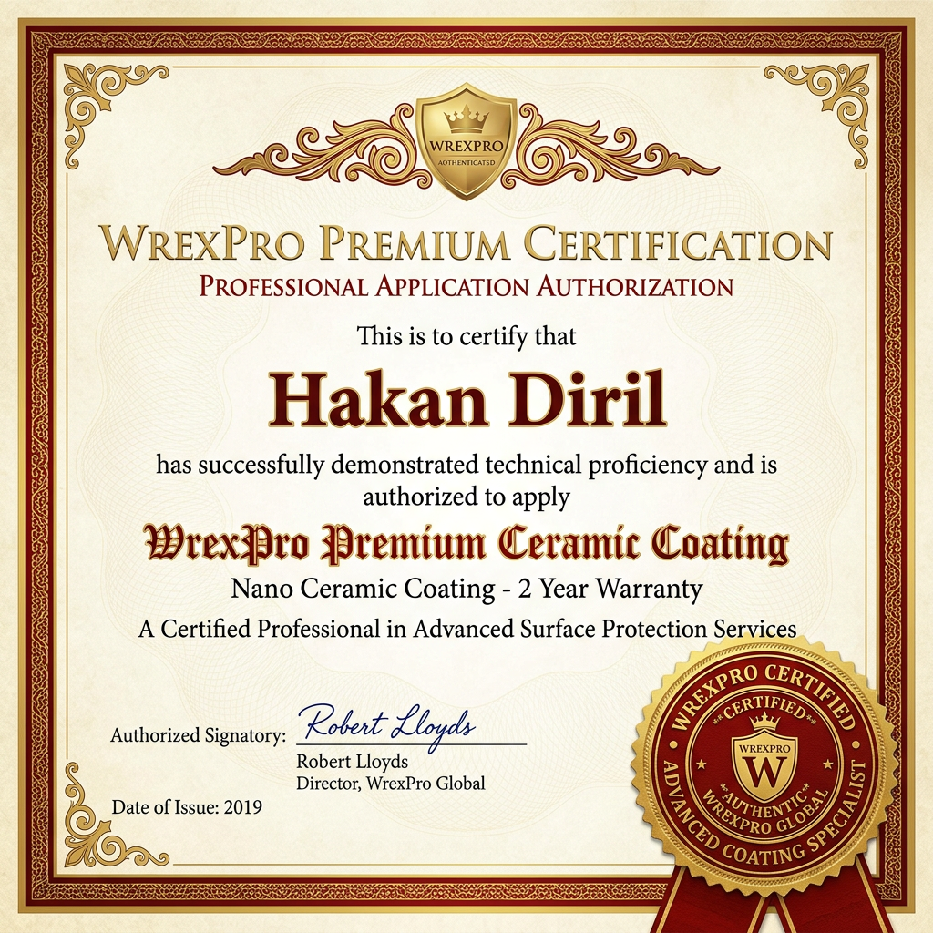 WrexPro Seramik Kaplama Sertifikası