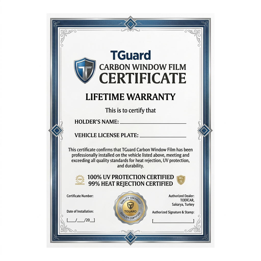 TGuard Karbon Cam Filmi Sertifikası