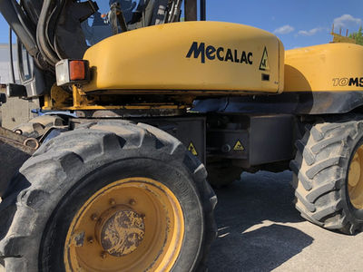 Angekaufter Mecalac 10 MSX Mobilbagger, Baujahr 2007, aus Zeitz