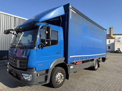 Angekaufter Mercedes-Benz Atego 1223 mit Pritsche und Plane, Erstzulassung 2017, aus dem Raum Borna