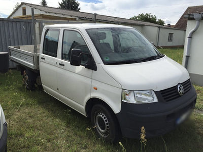 Angekaufter VW T5 mit Doppelkabine und Pritsche