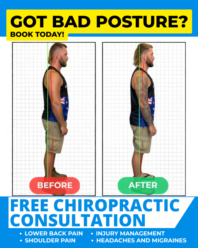 Posture correction before and after chiropractic care