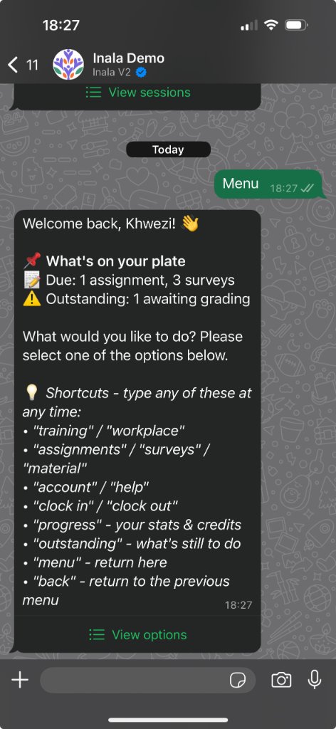 Inala WhatsApp chat