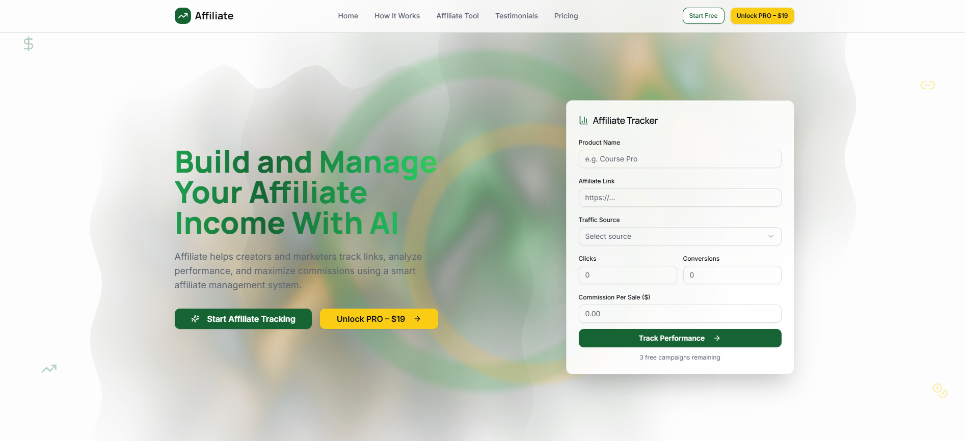 Affiliate – AI-Powered Affiliate Marketing Platform template preview
