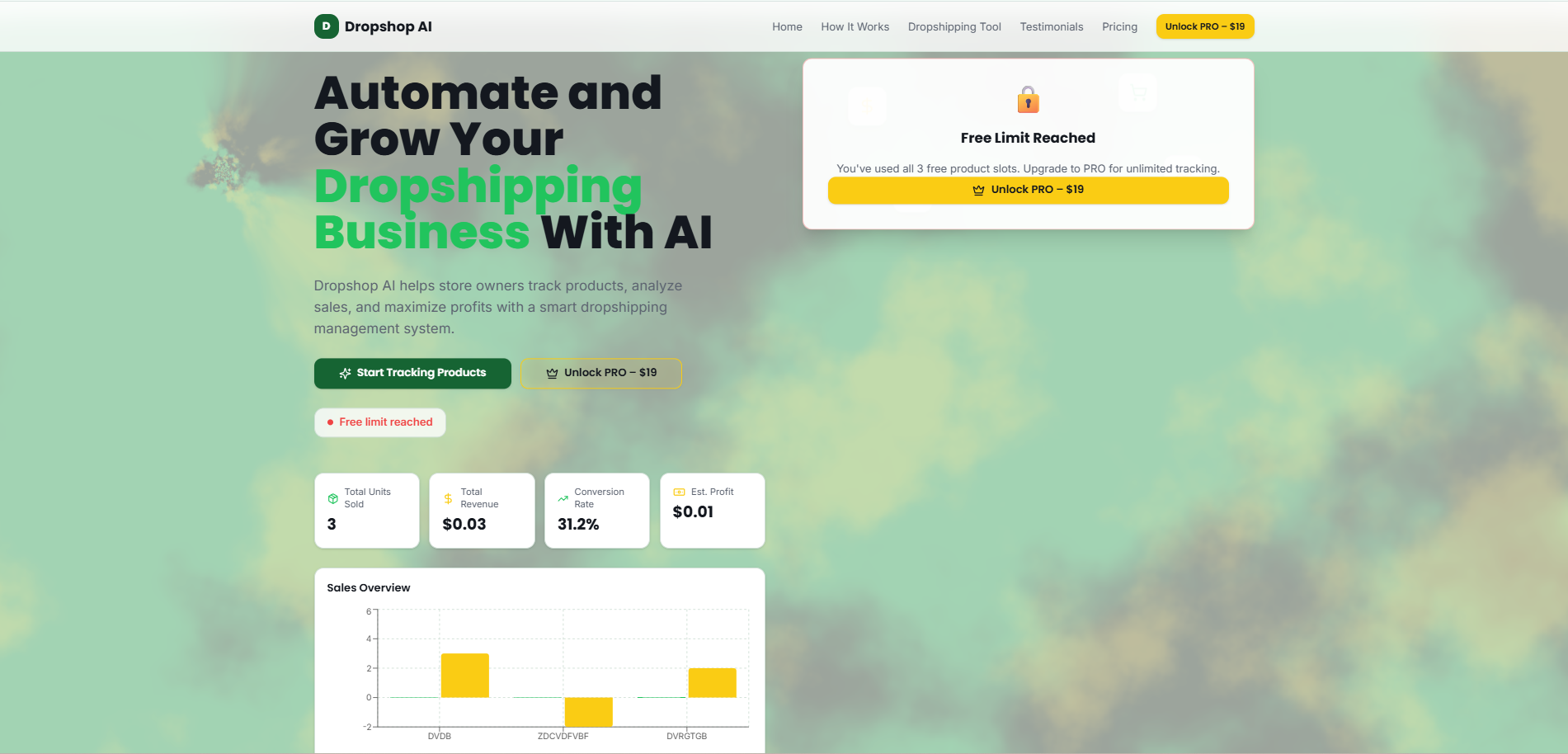 Dropshop - Power your store growth template preview