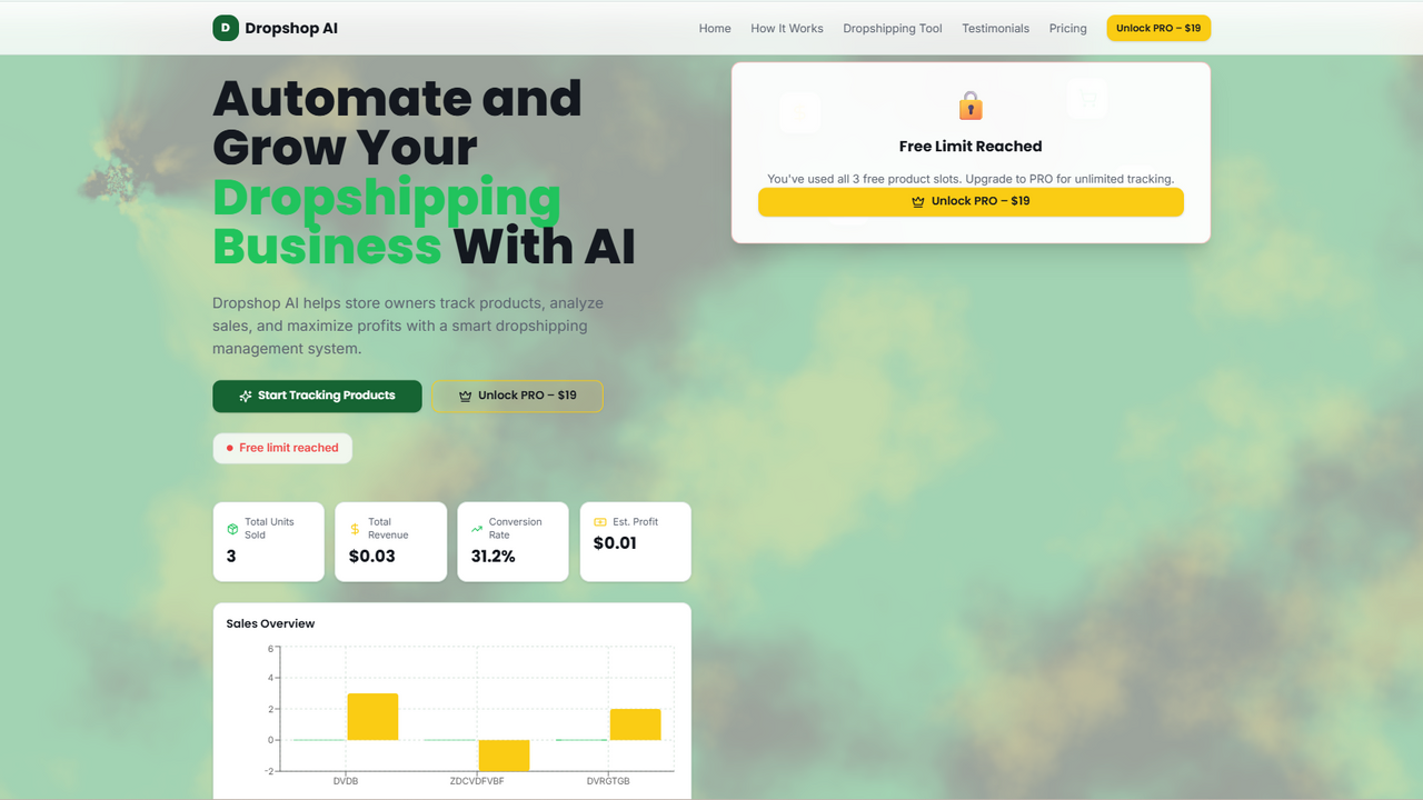 Dropshop - Power your store growth template preview