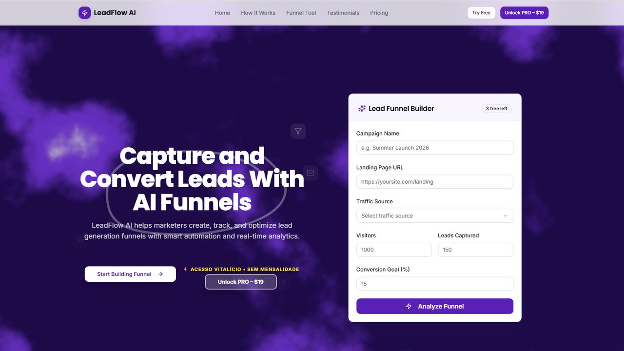 LeadFlow template preview