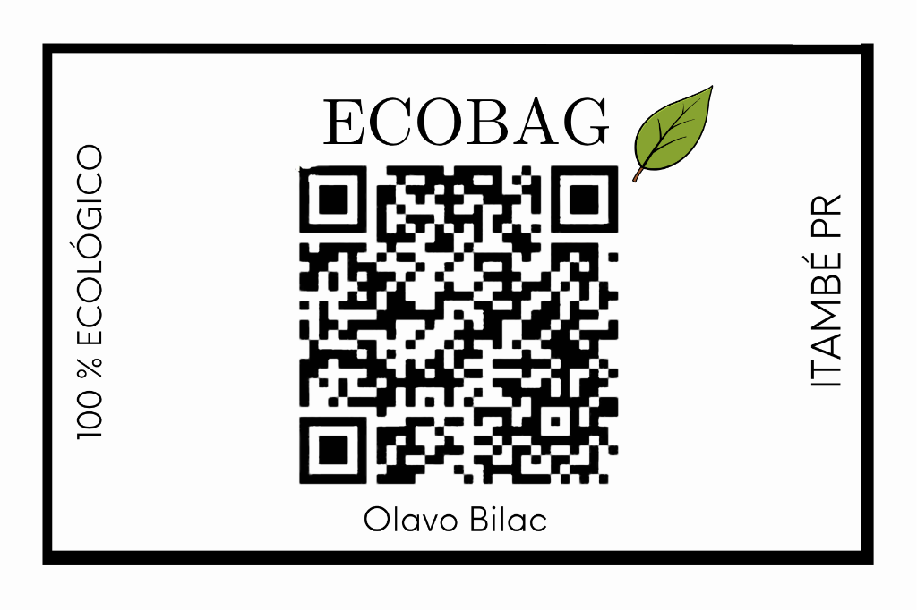 Etiqueta 3D com QR Code ECOBAG