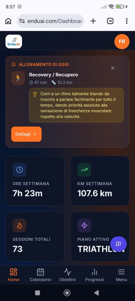 Dashboard atleta