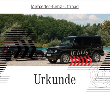 Mercedes-Benz Offroad Urkunde – Zertifikat