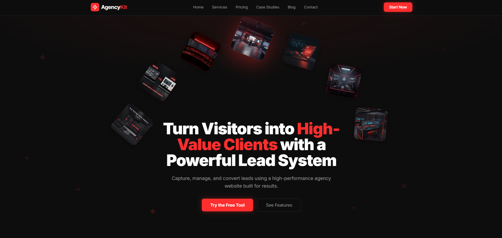 AgencyKit — Agency platform template preview