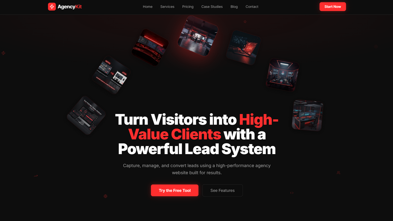 AgencyKit — Agency platform template preview