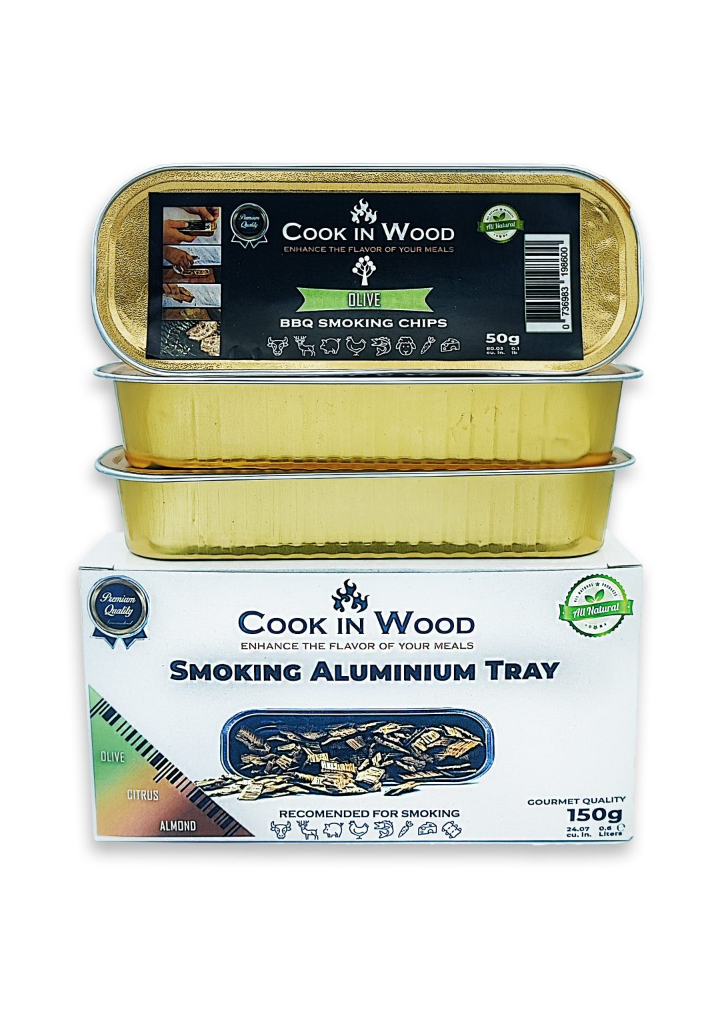COOK IN WOOD – Premium Aluminium Trays with Smoking Chips (Set 3x50g) 2
