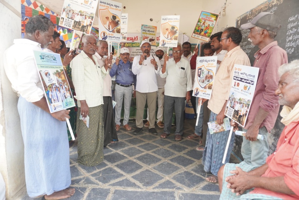 Pedda Veeravalli Camp — Health Awareness with Campaign Boards
