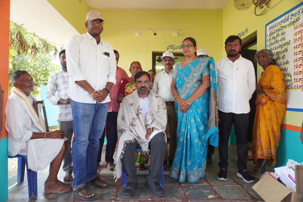 DR GV with Sarpanch Smt. Anumolu Chandrakala — Chirunomula