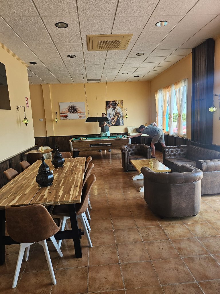 Restaurant interior with dining tables