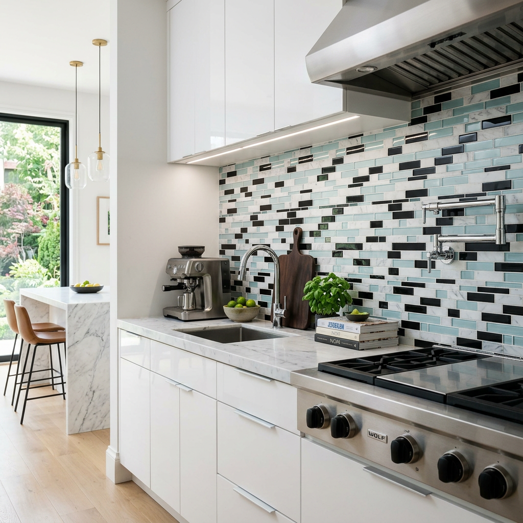 Aqua Noir in the Kitchen