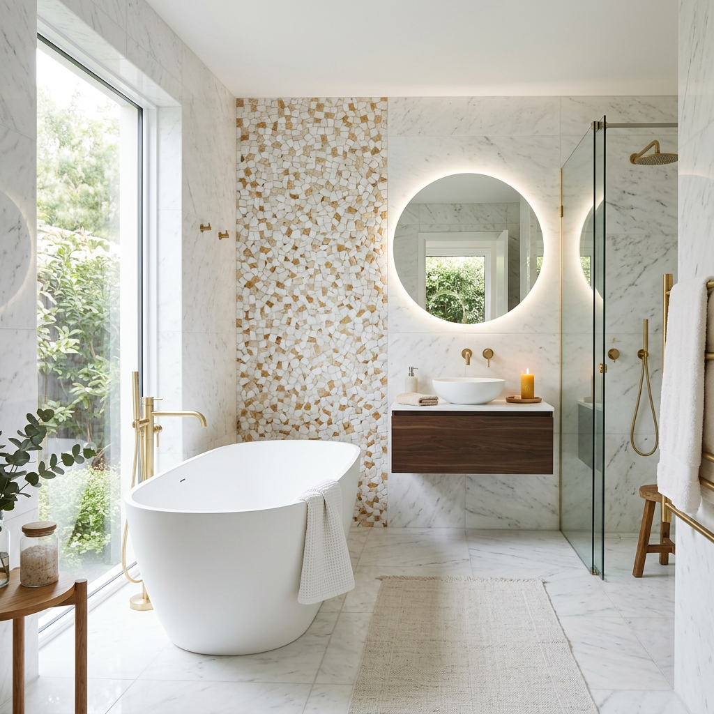 Full Marble Spa Bathroom