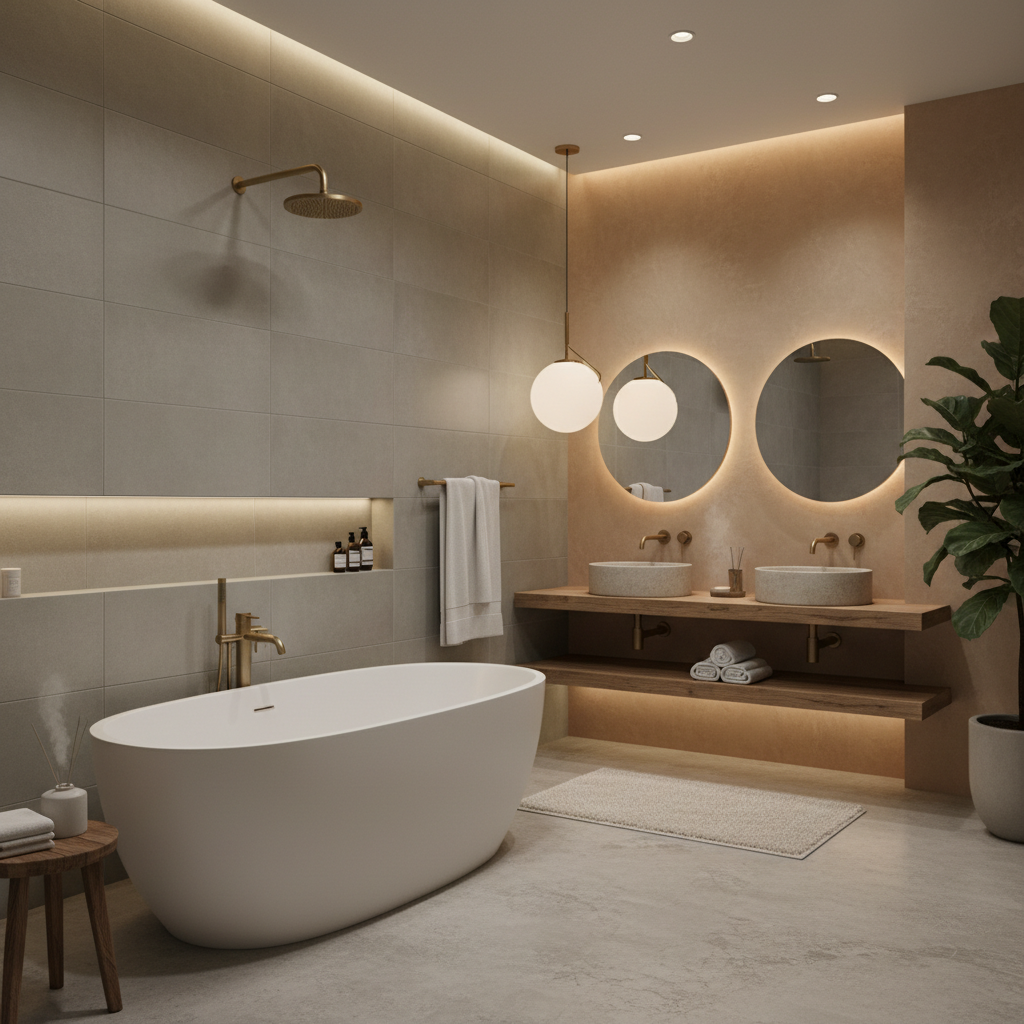 Soft Grey in the Bathroom