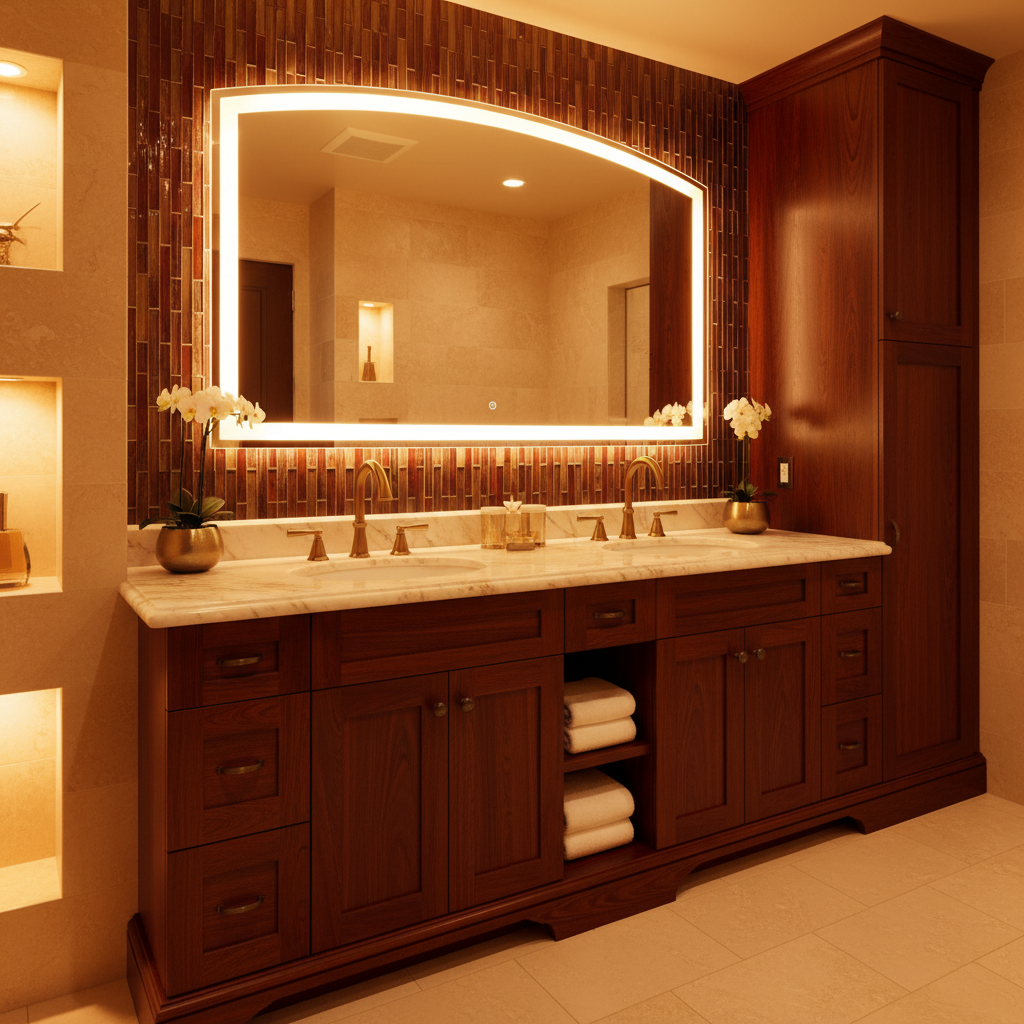 Warm Depth at the Vanity