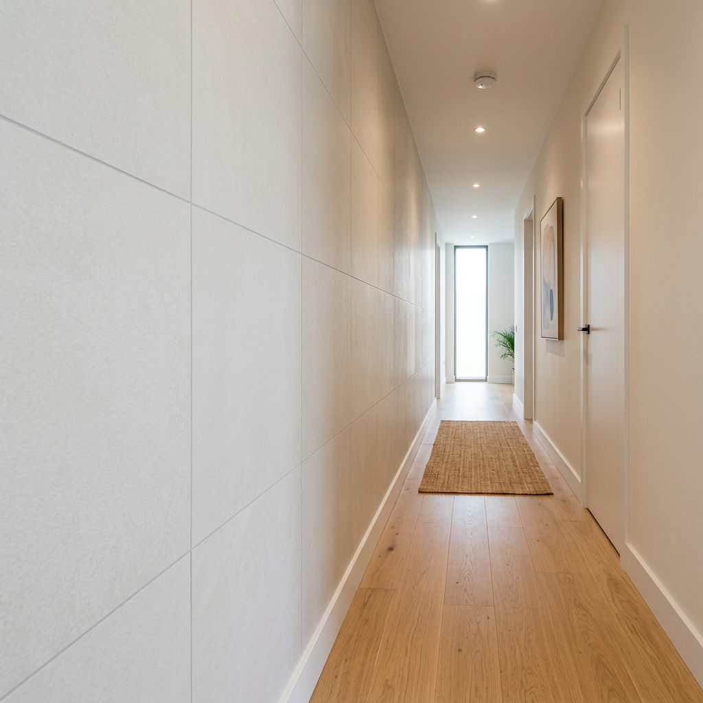 Plain Matte Off-White Ceramic Wall