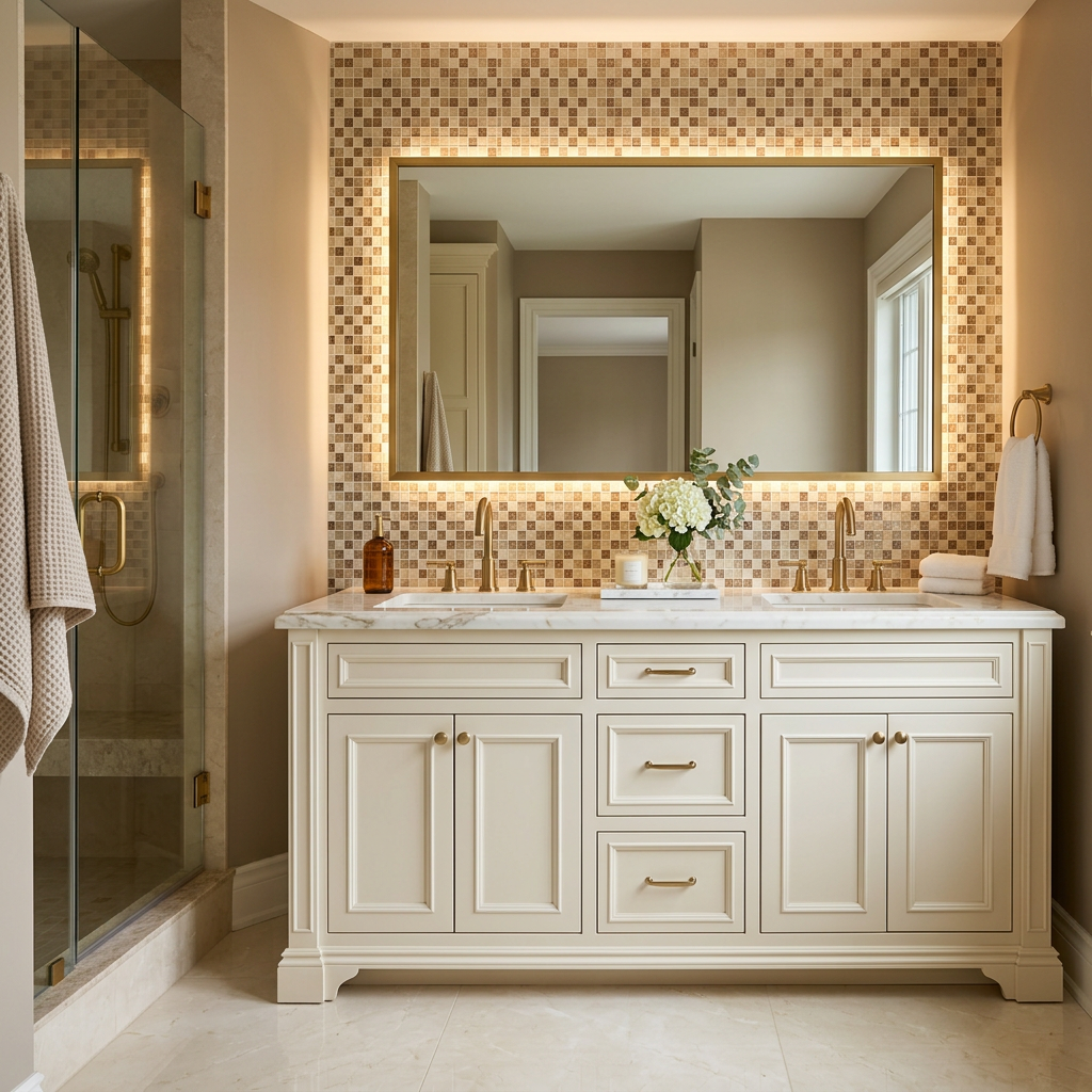 Warm Tones at the Vanity