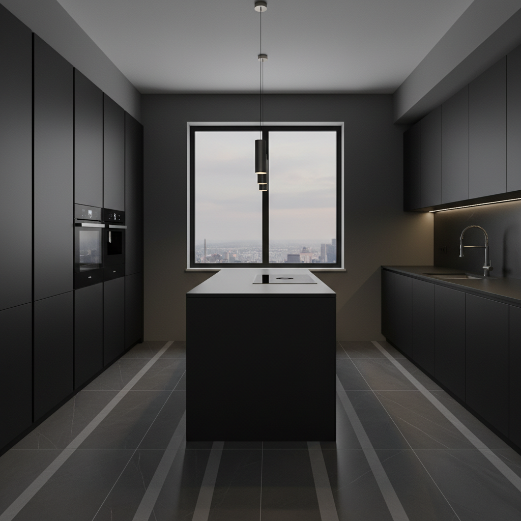 Bold Dark Drama in the Kitchen