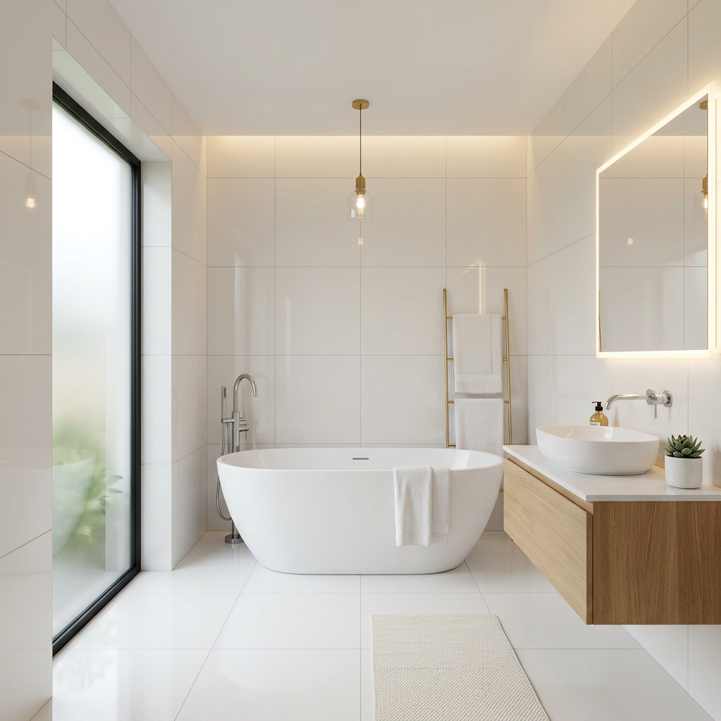 Pure White in the Bathroom