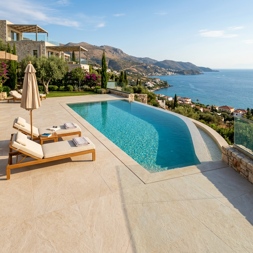 Pool Terrace Cream Porcelain