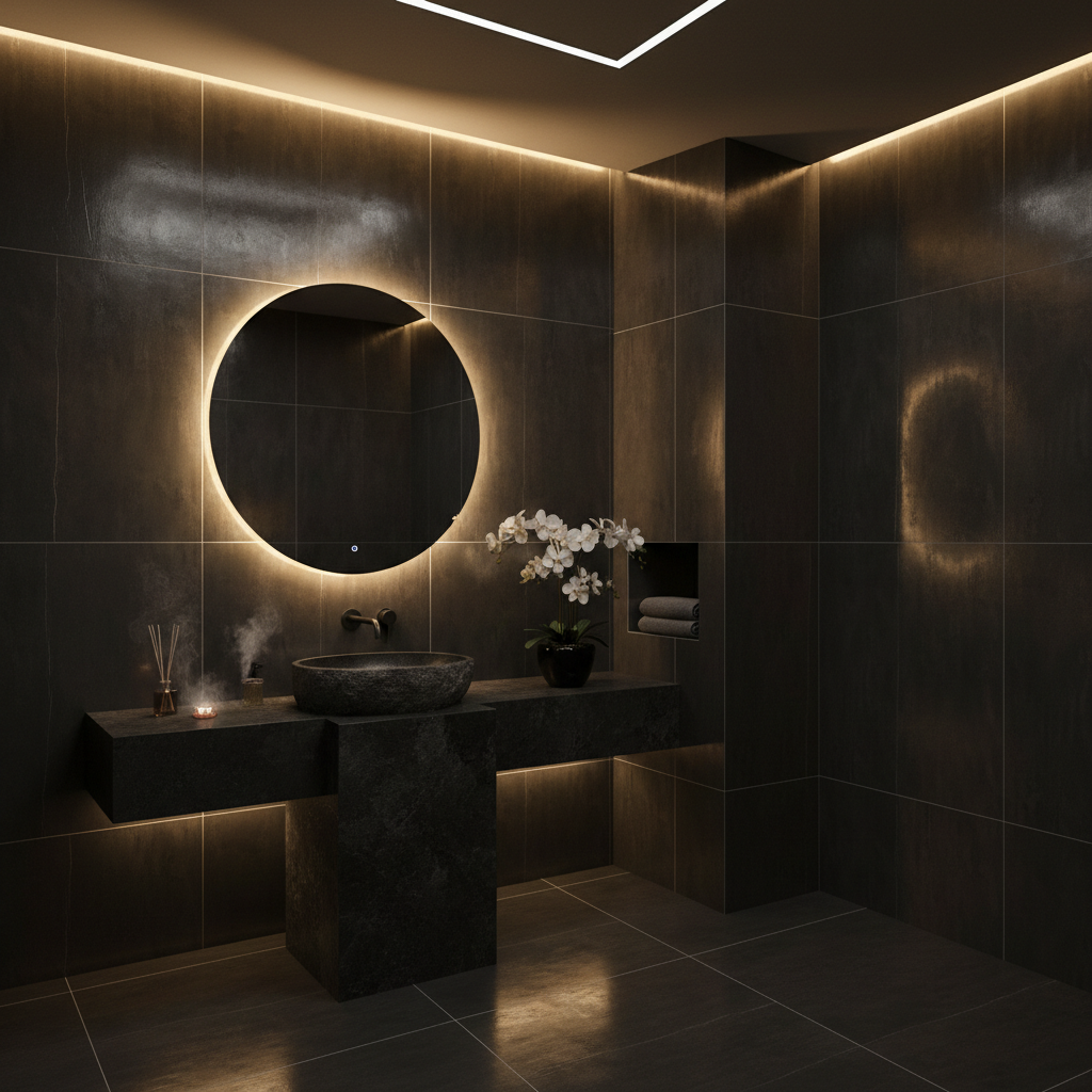 Noir Obsidian on the Wall